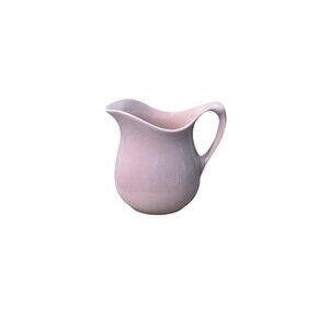 Small White Ironstone Jug Pitcher Unbranded Vintage Handled Country Cottage